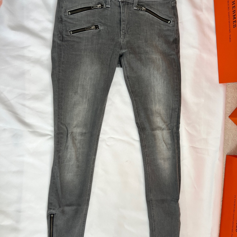 Rag & Bone Gray Zippered Jeans